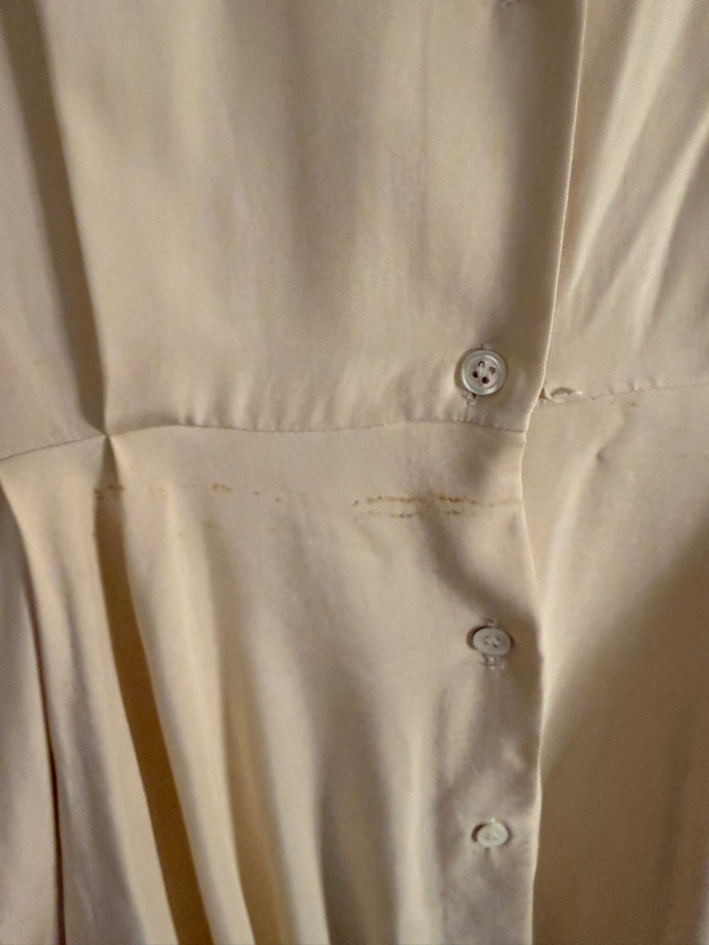 J. Crew 100% Silk Cream Button-Front Maxi Shirt Dress - Picture 5 of 7